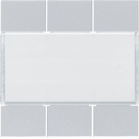 Enjoliveur 6PB KNX titane - APPAREILLAGE MURAL  HAGER WXE306T