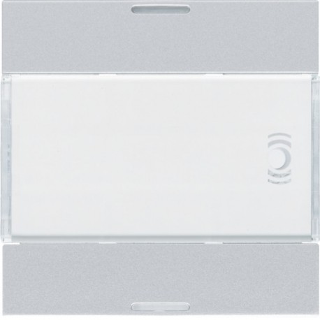 Enjoliveur 2PB KNX LED titane - APPAREILLAGE MURAL  HAGER WXE312T