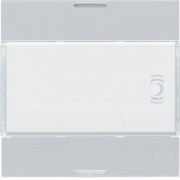 Enjoliveur 2PB KNX LED titane - APPAREILLAGE MURAL  HAGER WXE312T