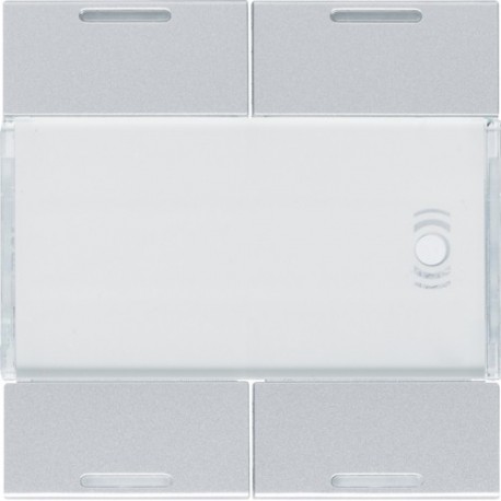 Enjoliveur 4PB KNX LED titane - APPAREILLAGE MURAL  HAGER WXE314T