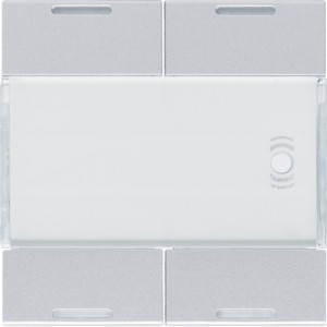 Enjoliveur 4PB KNX LED titane - APPAREILLAGE MURAL  HAGER WXE314T