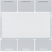 Enjoliveur 6PB KNX LED titane - APPAREILLAGE MURAL  HAGER WXE316T