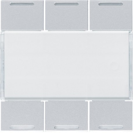 Enjoliveur 6PB KNX LED titane - APPAREILLAGE MURAL  HAGER WXE316T