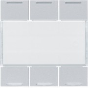 Enjoliveur 6PB KNX LED titane - APPAREILLAGE MURAL  HAGER WXE316T