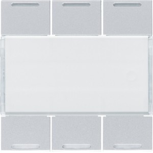 Enjoliveur 6PB KNX LED titane - APPAREILLAGE MURAL  HAGER WXE316T