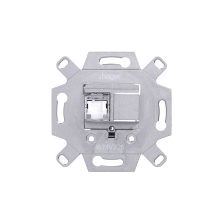 1930 RJ45 simple Cat 6 STP - APPAREILLAGE MURAL 1930 HAGER WMV226