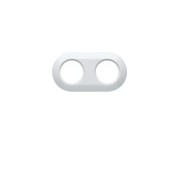 1930 Plaque 2 postes blanche - APPAREILLAGE MURAL 1930 HAGER WMV402