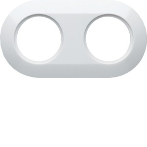 1930 Plaque 2 postes blanche - APPAREILLAGE MURAL 1930 HAGER WMV402