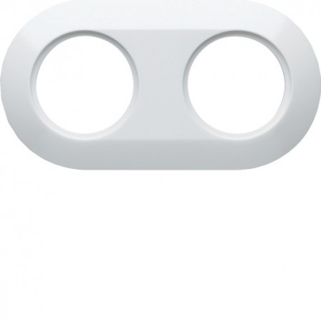 1930 Plaque 2 postes blanche - APPAREILLAGE MURAL 1930 HAGER WMV402