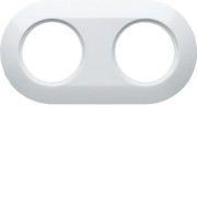 1930 Plaque 2 postes blanche - APPAREILLAGE MURAL 1930 HAGER WMV402