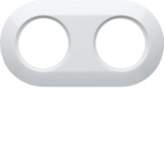 1930 Plaque 2 postes blanche - APPAREILLAGE MURAL 1930 HAGER WMV402