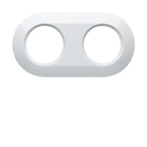 1930 Plaque 2 postes blanche - APPAREILLAGE MURAL 1930 HAGER WMV402