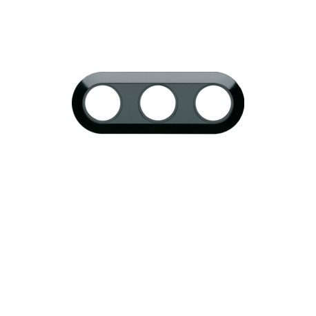 1930 Plaque 3 postes noire - APPAREILLAGE MURAL 1930 HAGER WMV413