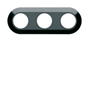 1930 Plaque 3 postes noire - APPAREILLAGE MURAL 1930 HAGER WMV413