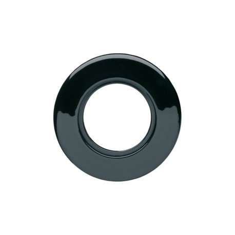 1930 Plaque porcelaine noire - APPAREILLAGE MURAL 1930 HAGER WMV421