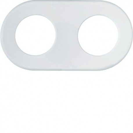 1930 Plaque 2 postes en verre - APPAREILLAGE MURAL 1930 HAGER WMV442