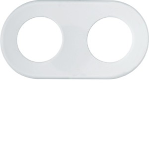 1930 Plaque 2 postes en verre - APPAREILLAGE MURAL 1930 HAGER WMV442