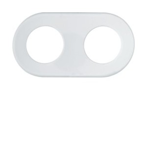 1930 Plaque 2 postes en verre - APPAREILLAGE MURAL 1930 HAGER WMV442