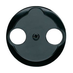 1930 Enjo prise TV + FM Noir - APPAREILLAGE MURAL 1930 HAGER WMV741N