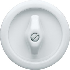 1930 Enjo+manette porcel blanc - APPAREILLAGE MURAL 1930 HAGER WMV781B