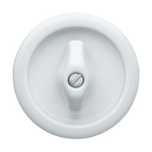 1930 Enjo+manette porcel blanc - APPAREILLAGE MURAL 1930 HAGER WMV781B