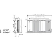 Radiateur inertie fluide FINIMETAL EPOK Horizontal - Radiateur electrique