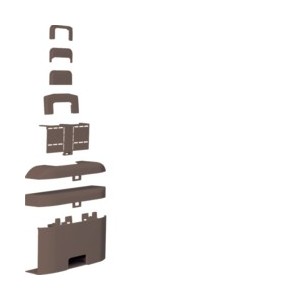 Té, Dérivation, 3D M - MOULURES PLINTHES  HAGER ATA205088014