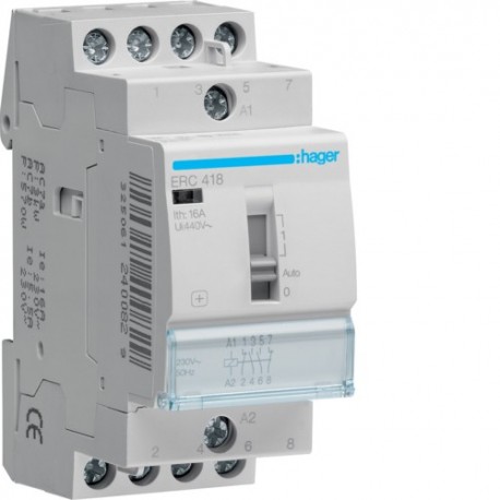 Relais de cde 16A, 2F+2O, 230V - AUTOMATISMES  HAGER ERC418