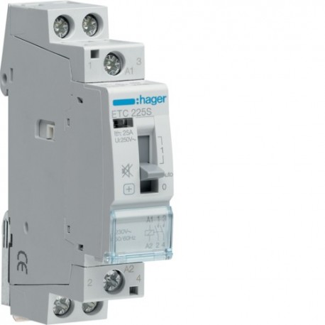 Contact sil J/N 25A, 2F, 230V - AUTOMATISMES  HAGER ETC225S
