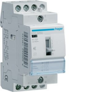 Contact sil J/N 25A, 3F, 230V - AUTOMATISMES  HAGER ETC325S