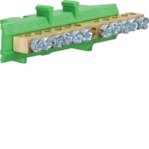 BARRETTE TERRE 5X16+6X1OMM - CONNEXION  HAGER KM11E