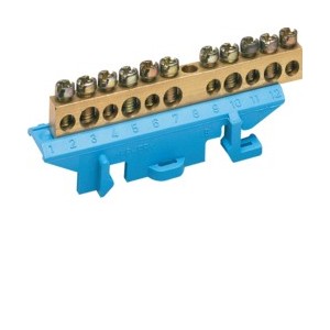 BARRETTE NEUTRE 5X16+6X1OMM - CONNEXION  HAGER KM11N