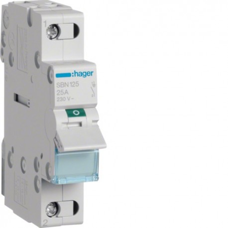 Interrupteur 1P 25A - COMMANDE SIGNAL  HAGER SBN125