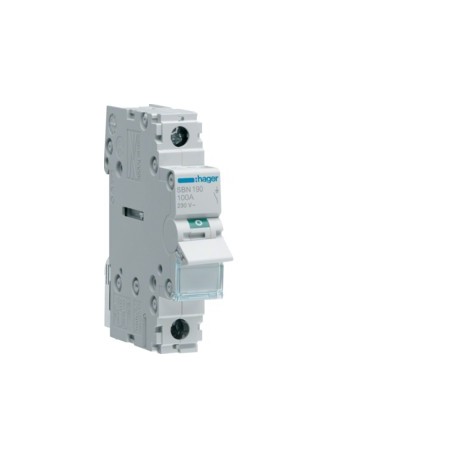 Interrupteur 1P 100A - COMMANDE SIGNAL  HAGER SBN190