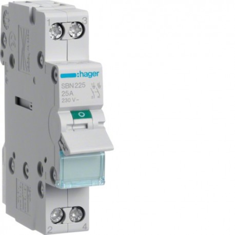 Interrupteur 2P 25A - COMMANDE SIGNAL  HAGER SBN225