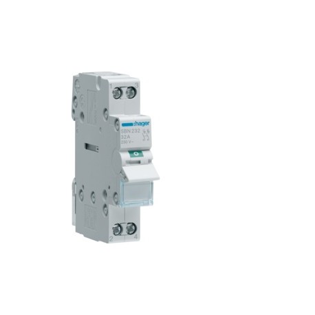 Interrupteur 2P 32A - COMMANDE SIGNAL  HAGER SBN232