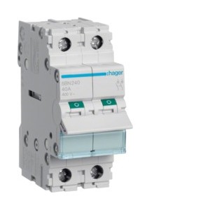 Interrupteur 2P 40A - COMMANDE SIGNAL  HAGER SBN240