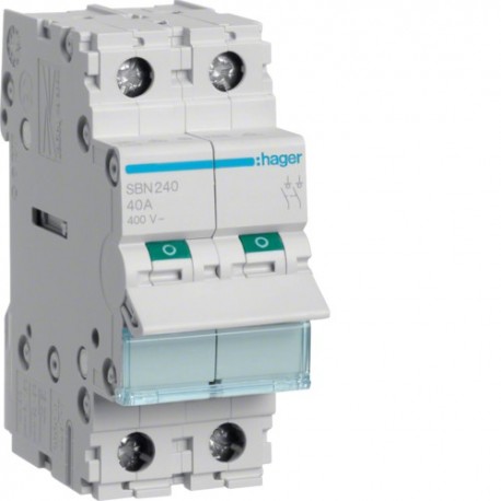 Interrupteur 2P 40A - COMMANDE SIGNAL  HAGER SBN240