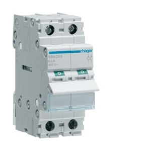 Interrupteur 2P 63A - COMMANDE SIGNAL  HAGER SBN263