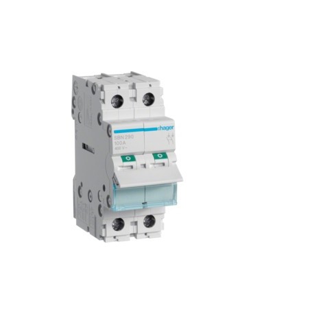 Interrupteur 2P 100A - COMMANDE SIGNAL  HAGER SBN290