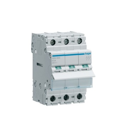 Interrupteur 3P 63A - COMMANDE SIGNAL  HAGER SBN363