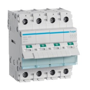 Interrupteur 4P 100A - COMMANDE SIGNAL  HAGER SBN490