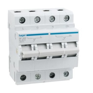 Inverseur 2 pôles 63A I-0-II - COMMANDE SIGNAL  HAGER SF263