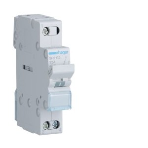 inverseur 1P 32A, amont, I-II - COMMANDE SIGNAL  HAGER SFH132