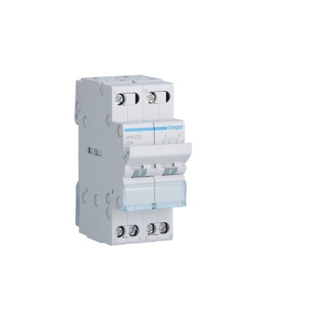 inverseur 2P 25A, amont, I-II - COMMANDE SIGNAL  HAGER SFH225