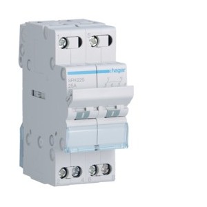 inverseur 2P 25A, amont, I-II - COMMANDE SIGNAL  HAGER SFH225