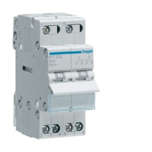 inverseur 2P 32A, amont,I-0-II - COMMANDE SIGNAL  HAGER SFT232