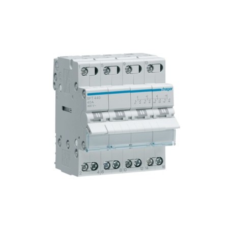 Inverseur 4P 40A, amont,I-0-II - COMMANDE SIGNAL  HAGER SFT440