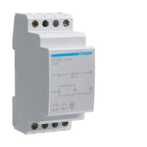 Transfo sonnerie 8VA 230/8-12V - COMMANDE SIGNAL  HAGER ST303