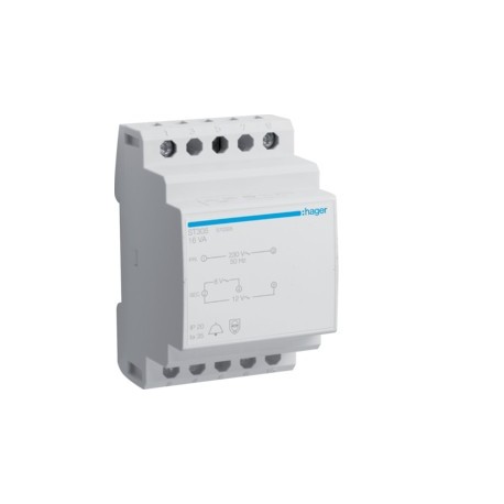 Transfo sonnerie16VA 230/8-12V - COMMANDE SIGNAL  HAGER ST305